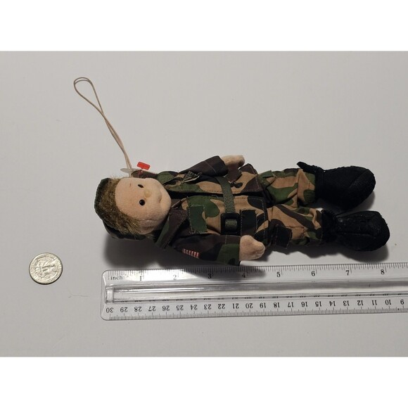 TY Teenie Beanie Boppers 2003 Private Pete Plush with Hang Tag Ornament 8" - Picture 2 of 5